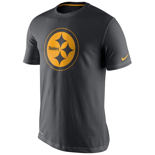 NFL Men's Pittsburgh Steelers Nike Charcoal Team Travel Performance T-Shirt